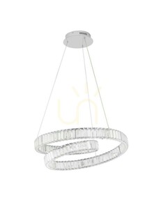 Lampa wisząca SINALOA Luces Exclusivas LE42924, kryształowa spirala LED Ø 60 cm, chrom small 0