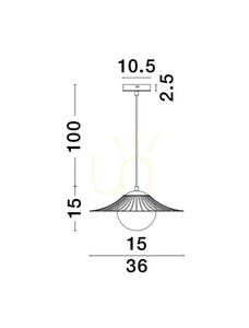 Lampa Wisząca NAVOJOA Luces Exclusivas LE42932 small 1