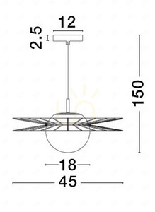 Lampa Wisząca MORELOS Luces Exclusivas LE42940 small 2