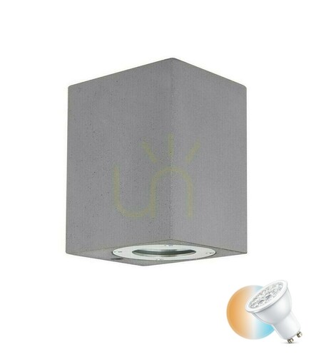 Sprawdź Kinkiet zewnętrzny IXTAPALUCA GU10 7W IP65 beton szary 12 cm światło w dół LE71605 Luces Exclusivas