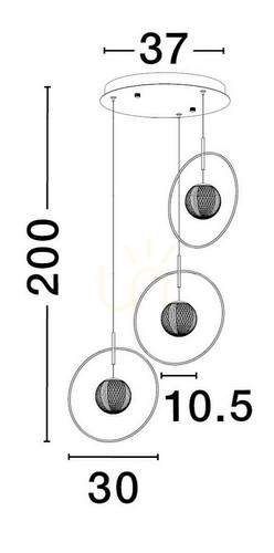 Sprawdź Lampa Wisząca BACATA Luces Exclusivas LE43202