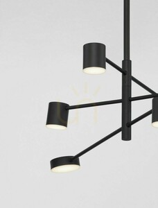 Żyrandol LED Luces Exclusivas ABEL LE43204 czarny 6-punktowy 100 cm 3000 K small 1