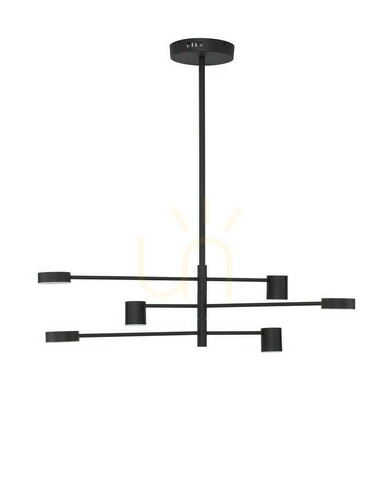 Sprawdź Żyrandol LED Luces Exclusivas ABEL LE43204 czarny 6-punktowy 100 cm 3000 K