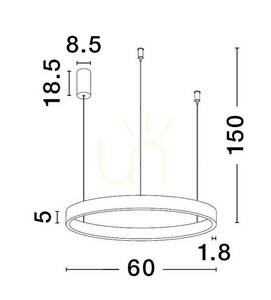 Lampa Wisząca BARI Luces Exclusivas LE43249 small 1