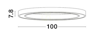 Plafon LED MILPA Luces Exclusivas LE43279 czarny 100 cm small 1
