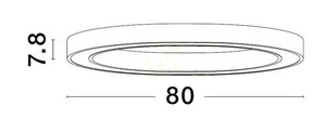 Plafon Luces Exclusivas MILPA LE43290 LED 50W 3000K biały mat, Ø 80 cm small 2