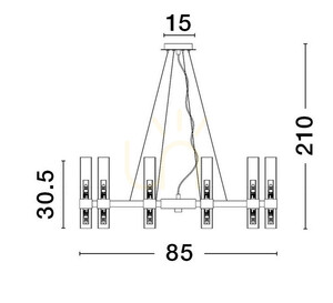 Lampa Wisząca ACUNA Luces Exclusivas LE43346 small 1
