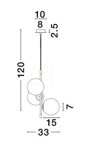 Lampa Wisząca AEREO Luces Exclusivas LE43367 small 1