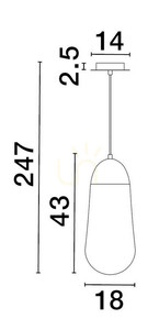 Lampa Wisząca BADEN Luces Exclusivas LE43374 small 1