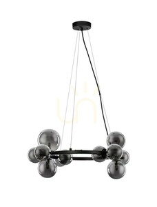 Żyrandol Luces Exclusivas PARLA LE43387, szare szkło, 11×G9, 64,2 cm small 0