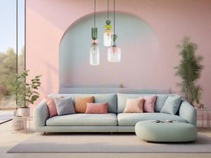 Lampa wisząca Luces Exclusivas BALAM złota ze szkłem kolorowym 3xE14 LE43400 small 3