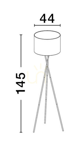 Sprawdź Czarna lampa podłogowa Luces Exclusivas ACACIA LE43446, 145 cm, E27