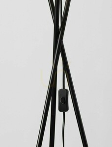 Czarna lampa podłogowa Luces Exclusivas ACACIA LE43446, 145 cm, E27 small 2