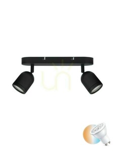 Kinkiet ACALAN Luces Exclusivas czarny 2x GU10 LE43449 small 0