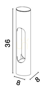 Czarny słupek ogrodowy LED Luces Exclusivas ACATLA LE73504, 36 cm, 3000 K small 1