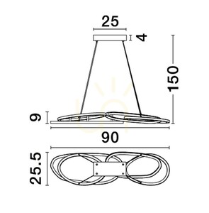 Lampa Wisząca BANO Luces Exclusivas LE43481 2 Lampa Wisząca BANO Luces Exclusivas LE43481 small 2