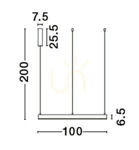 Lampa wisząca JACA CCT biała 100 cm Luces Exclusivas LE43514 small 3
