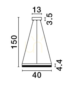 Lampa Wisząca ACACIO Luces Exclusivas LE43555 small 1