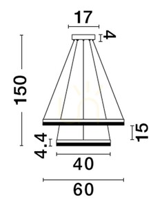 Lampa Wisząca ACACIO Luces Exclusivas LE43561 small 1