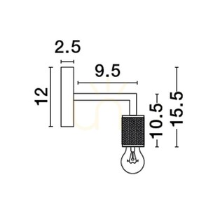 Kinkiet BAJIO Luces Exclusivas LE43610 small 1