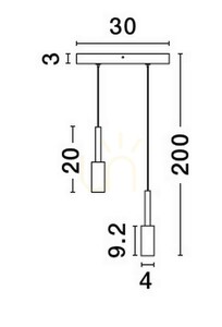 Lampa Wisząca BAHAMA Luces Exclusivas LE43624 small 2