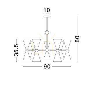 Lampa Wisząca BALSAS Luces Exclusivas LE43698 small 1