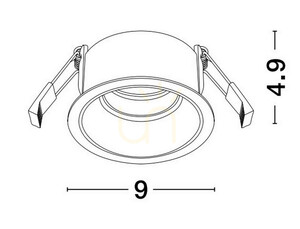 Oczko sufitowe podtynkowe ACAMBAY GU10 czarne Ø9 cm Luces Exclusivas LE61610 small 1