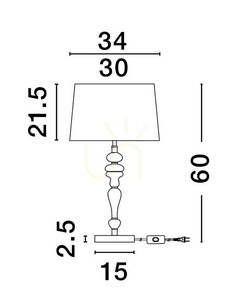 Lampa Stołowa ALEM Luces Exclusivas LE44203 2 Lampa Stołowa ALEM Luces Exclusivas LE44203 small 2