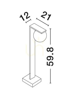 Słupek ogrodowy LED SAENZ Luces Exclusivas LE73616 czarny 59,8 cm small 2