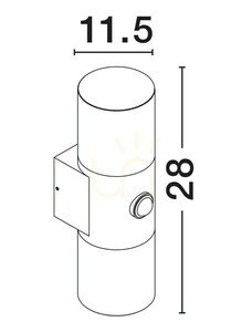 Kinkiet zewnętrzny Luces Exclusivas JUJUY LE73632 czarny LED 10 W 3000 K IP65 small 3