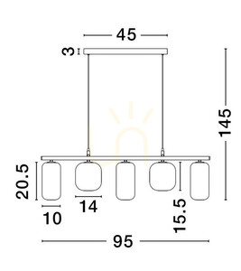 Lampa Wisząca ANUCO Luces Exclusivas LE44612 small 3