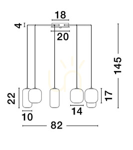 Lampa Wisząca ANUCO Luces Exclusivas LE44615 3 Lampa Wisząca ANUCO Luces Exclusivas LE44615 small 3