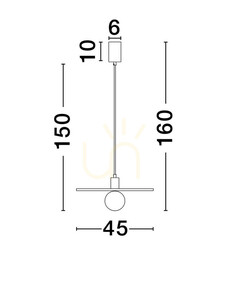 Lampa Wisząca ASUNTA Luces Exclusivas LE44658 small 1