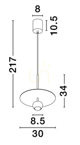 Lampa Wisząca BAILA Luces Exclusivas LE44535 small 3