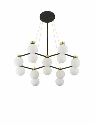Sprawdź Lampa wisząca Luces Exclusivas CAMINOS LE44544 czarno-złota 14xG9 73 cm