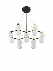 Lampa wisząca Luces Exclusivas CAMINOS LE44544 czarno-złota 14xG9 73 cm small 1