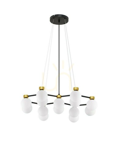 Sprawdź Lampa wisząca Luces Exclusivas CAMINOS LE44544 czarno-złota 14xG9 73 cm