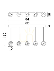 Lampa Wisząca CUYO Luces Exclusivas LE44720 3 Lampa Wisząca CUYO Luces Exclusivas LE44720 small 3