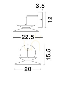 Kinkiet GUANAY Luces Exclusivas LE44745 small 1