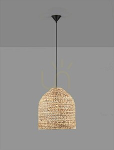 Lampa wisząca GUARDIA z kloszem z hiacyntu wodnego Ø42,5 cm E27 Luces Exclusivas LE44577 small 2