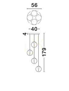 Lampa Wisząca HUALMAY Luces Exclusivas LE44834 small 3
