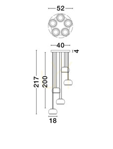 Lampa Wisząca HUARMEY Luces Exclusivas LE44844 small 1