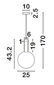 Lampa Wisząca JAVIER Luces Exclusivas LE44479 small 2