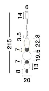 Lampa Wisząca JOAQUIN Luces Exclusivas LE44548 small 3