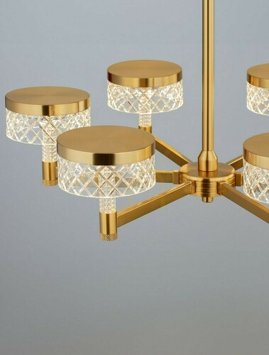 Sprawdź Żyrandol LED Luces Exclusivas MINEROS LE44585 złoty 6-punktowy 70,7 cm