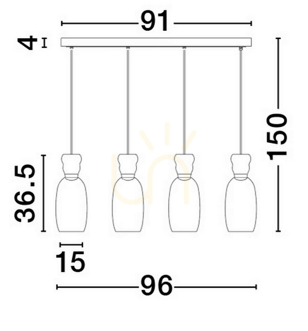 Obejrzyj Lampa Wisząca PERENE Luces Exclusivas LE44469 Lampa Wisząca PERENE Luces Exclusivas LE44469