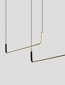 Czarna lampa wisząca LED Luces Exclusivas PIURA LE44816 42 W 1849 lm 3200 K 165 cm TRIAC small 1