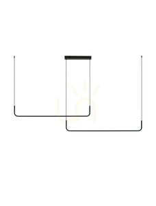 Czarna lampa wisząca LED Luces Exclusivas PIURA LE44816 42 W 1849 lm 3200 K 165 cm TRIAC small 0