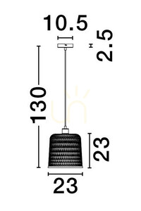 Lampa Wisząca TALITAS Luces Exclusivas LE44511 small 3