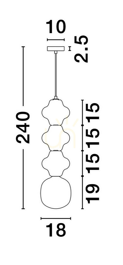 Wyświetl Lampa Wisząca VILROSA Luces Exclusivas LE44566 Lampa Wisząca VILROSA Luces Exclusivas LE44566
